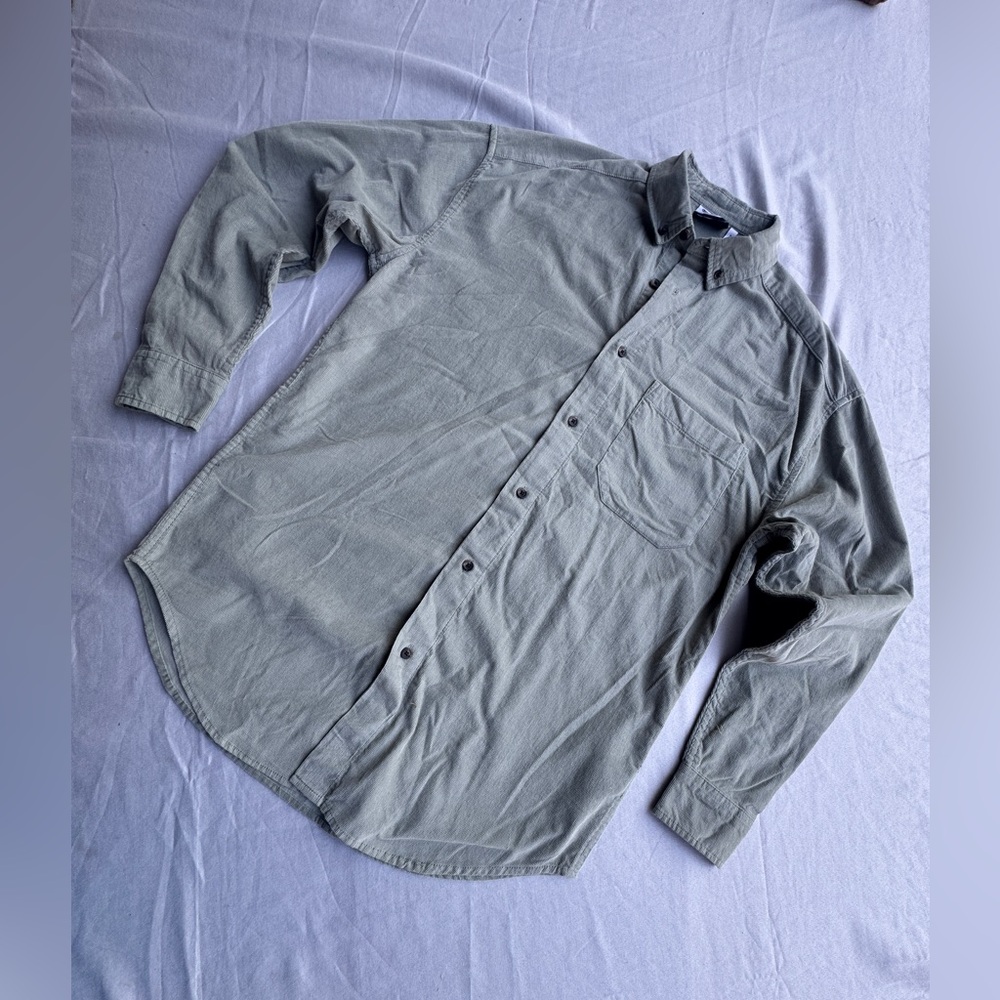 ASOS  Corduroy soft Long sleeve button - up shirt Women's 
Mint green Size2X
